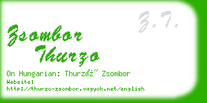 zsombor thurzo business card